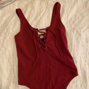 Top Shop lace up bodysuit